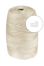 Krem 2 MM Parlak Sentetik Polyester 300 M Makrome İplik