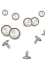 20 Adet Yarım Yuvarlak 8mm İnci Çakma Rivet
