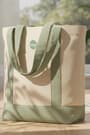 Heep Mint Green Canvas Tote Bag with Pockets