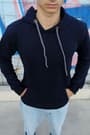 Kapüşonlu Sweatshirt LACIVERT
