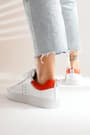 Hakiki Deri Beyaz Kadın Sneakers Spor Kadın Ayakkabı