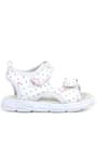 Rakerplus Beyaz Flamingo Cırtlı Bebek Sandalet Ayakkabı 10357-XBF.21