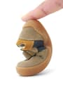 Rakerplus Bob Hakiki Deri Kum Rengi Barefoot Cırtlı Lastikli Bebek Sneaker Ayakkabı R840-KMGR.25