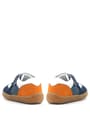 Rakerplus Bob Hakiki Deri Lacivert Beyaz Barefoot Cırtlı Lastikli Bebek Sneaker Ayakkabı R840-LBETU.25