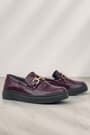 Rakerplus Burgundy Buckle Loafer Children's Classic Shoes 3052-BOR.36