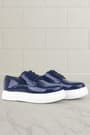 Rakerplus Derby Navy Blue Patient Leather White Sole Kids Classic Shoes 3024-LR-B.26