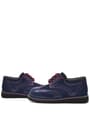 Rakerplus Hidra Patent Leather Suede Navy Blue Lace up Baby Shoes