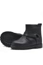 Rakerplus Zippered Genuine Leather Furry Chiron Baby Boy Booties