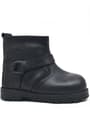 Rakerplus Zippered Genuine Leather Furry Chiron Baby Boy Booties