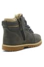Rakerplus Griffon Furred Genuine Leather Gray Baby Boots