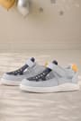 Rakerplus Genuine Leather Anatomical Grey Velcro Baby Sandal Shoes