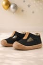 Rakerplus Shaun Genuine Leather Black Tan Velcro Anatomical Baby Sandals