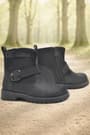 Rakerplus Black Genuine Leather Zipper Kids Boots's Boots
