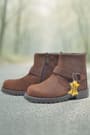 Rakerplus Zippered Genuine Leather Chiron Cinnamon Furry Boots