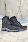 Rakerplus Genuine Leather Black Suede Lace Up Zippered Trekking Kids Boots