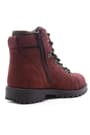 Rakerplus Griffon Genuine Leather Zipper Women's Boots Dark Red Small Size