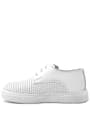 Rakerplus Genuine Leather White Lace-Up Boy's Casual Shoes