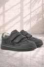 Rakerplus Genuine Leather Black Kids Sport Shoes Sneakers