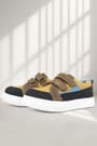 Rakerplus Genuine Leather Tabac High Sole Velcro Kids Casual Sports Shoes