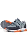 Rakerplus Hakiki Deri Koyu Gri Çocuk Cırtlı Sneakers Spor Ayakkabı