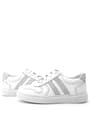 Rakerplus Hakiki Deri Beyaz Bağcıklı Fermuarlı Çocuk Sneaker Ayakkabı