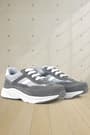 Rakerplus Genuine Leather Grey Laced Up Extra Light Boys Sports Shoes