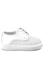 Rakerplus Genuine Leather White Lace-Up Boy's Casual Shoes