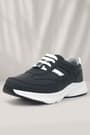 Rakerplus Genuine Leather Anatomic Black White Laced Up Kids Sports Shoes