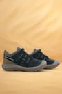 Rakerplus Genuine Leather Navy Blue Sand Lace-Up Kids Outdoor Shoes