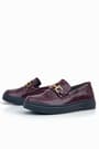 Rakerplus Bordo Tokalı Loafer Çocuk Klasik Ayakkabı