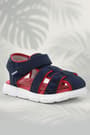 Rakerplus Navy Blue Red Camouflage Patterned Children's Sandals