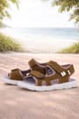 Rakerplus Wisps Genuine Leather Tabac Brown Kids Sandals Shoes