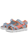 Genuine Leather Grey Orange Kids Sandals
