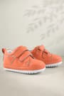 Rakerplus Genuine Leather Orange First Step Toddler Baby Shoes