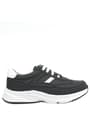 Rakerplus Genuine Leather Anatomic Black White Laced Up Kids Sports Shoes 3804-SC.26
