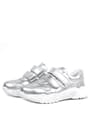 Rakerplus Genuine Leather Silver White Sole Girls' Sneakers Shoes X3730-GP.31