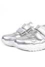 Rakerplus Genuine Leather Silver White Sole Girls' Sneakers Shoes X3730-GP.31