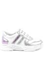 Rakerplus Hakiki Deri Gümüş Pembe Kalın Tabanlı Kız Çocuk Sneakers Ayakkabı 3730-GBP.26