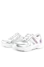 Rakerplus Hakiki Deri Gümüş Pembe Kalın Tabanlı Kız Çocuk Sneakers Ayakkabı 3730-GBP.26