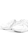 Rakerplus Genuine Leather White Thick Anatomic Sole Lace Up for Girls Sneakers 3730-BG.26
