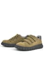 Rakerplus Genuine Leather Nude Black Banded Kids Casual Sports School Shoes 4003-KMGR.31