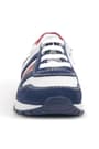 Rakerplus Genuine Leather Navy Blue White Zippered Kids Sports Shoes X3700-LBK-DERI.26