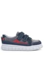 Rakerplus Genuine Leather Navy Blue Banded Kids Sport School Shoes 4506-LGRK.31