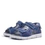 Rakerplus Genuine Leather Navy Blue Kids Velcro Sandals