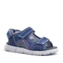 Rakerplus Genuine Leather Navy Blue Kids Velcro Sandals