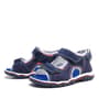 Rakerplus Genuine Leather Navy Blue Blue Velcro Boy Sandals