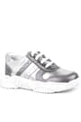 Rakerplus Hakiki Deri Platin Pembe Kalın Taban Kız Çocuk Sneakers Ayakkabı 3730-PLG.26