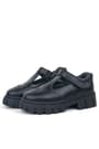 Rakerplus Genuine Leather Black Banded Girls' School Shoes 910-SC-DERI.26