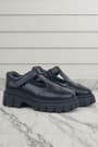 Rakerplus Genuine Leather Black Banded Girls' School Shoes 910-SC-DERI.26