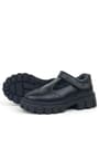 Rakerplus Genuine Leather Black Banded Girls' School Shoes 910-SC-DERI.26